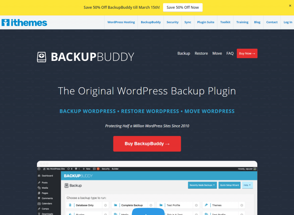 BackupBuddy Home Page