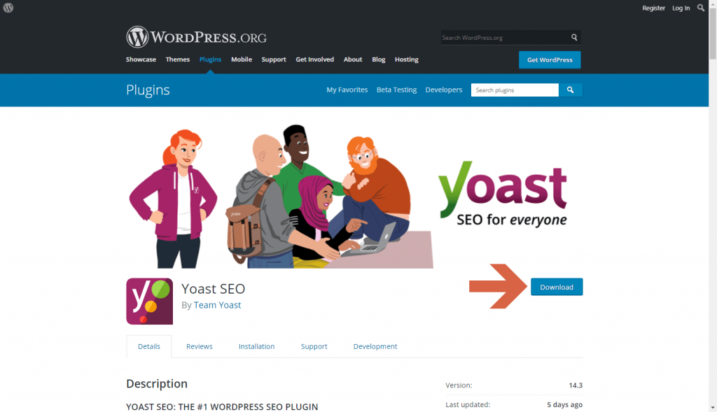 How to download the Yoast SEO WordPress plugin