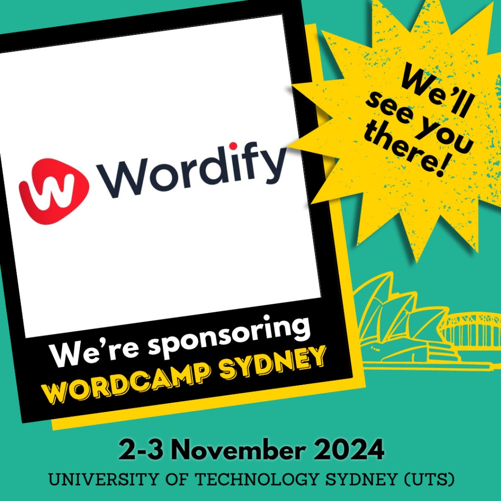 Wordify Sponsor WordCamp 2024 banner